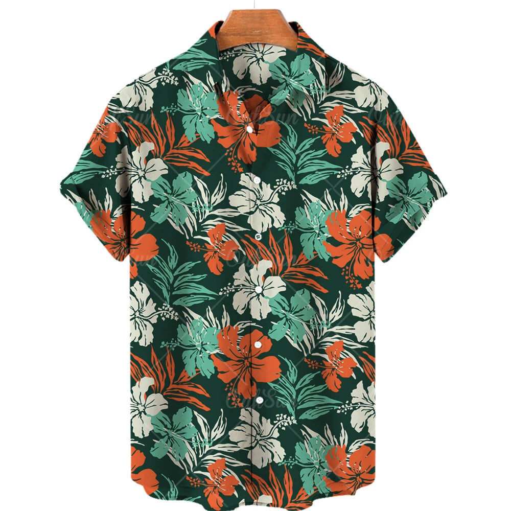 Tropical Leaf Print Shirt