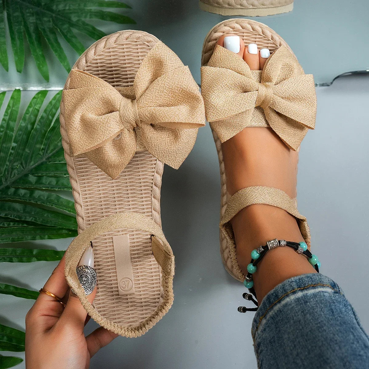 Bow Slingback Sandals