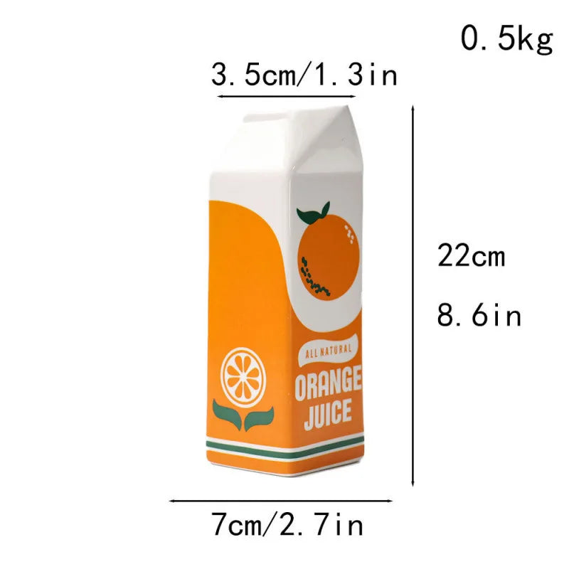 Ceramic Orange Juice Carton