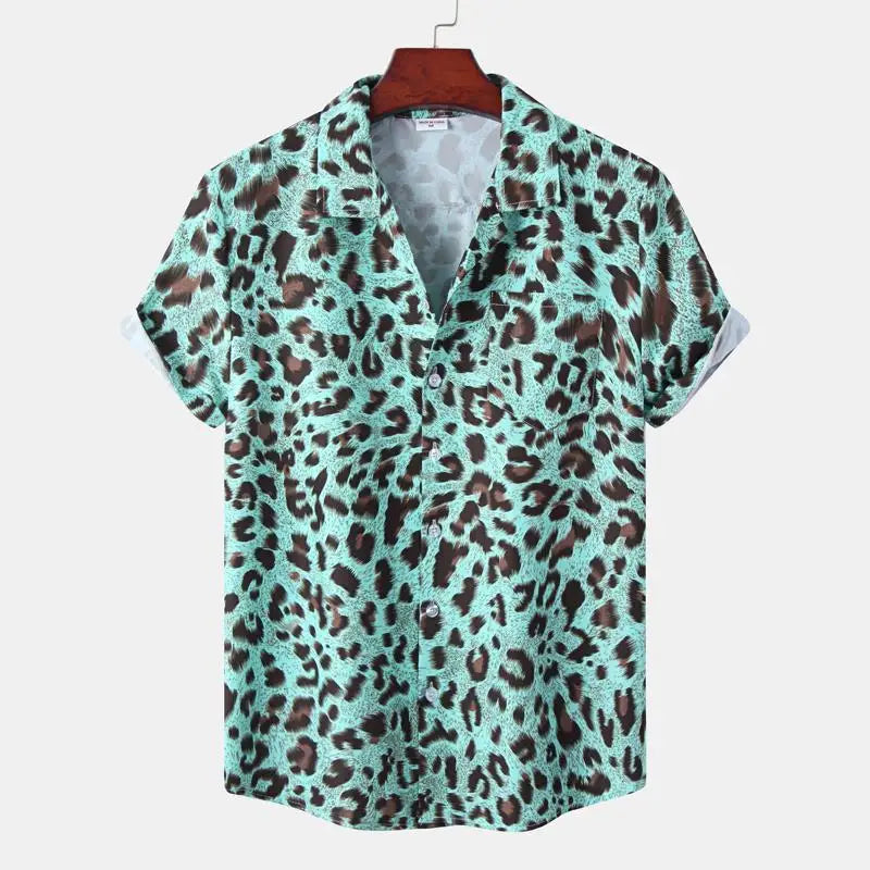Blue Leopard Shirt