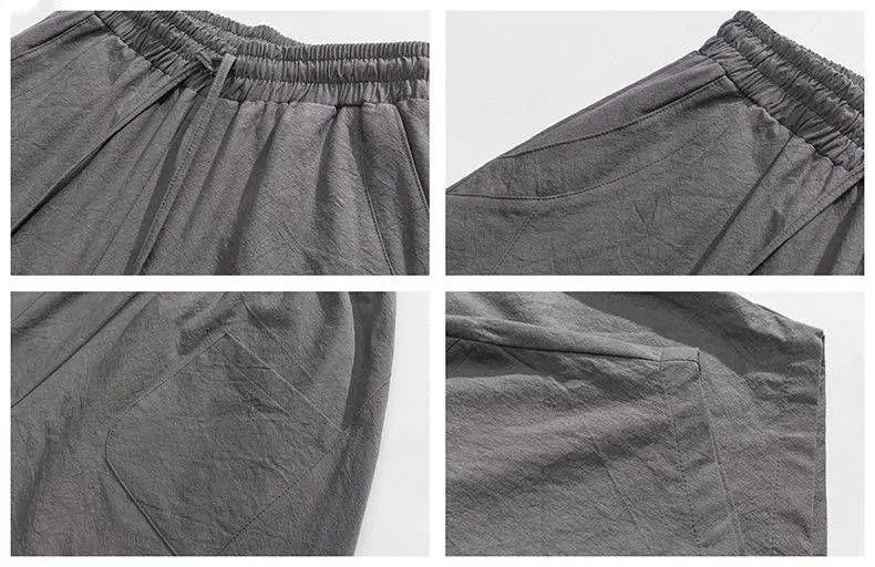Drop-crotch Wide-leg Trousers