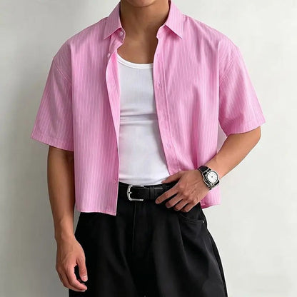 Striped Cropped Shirt