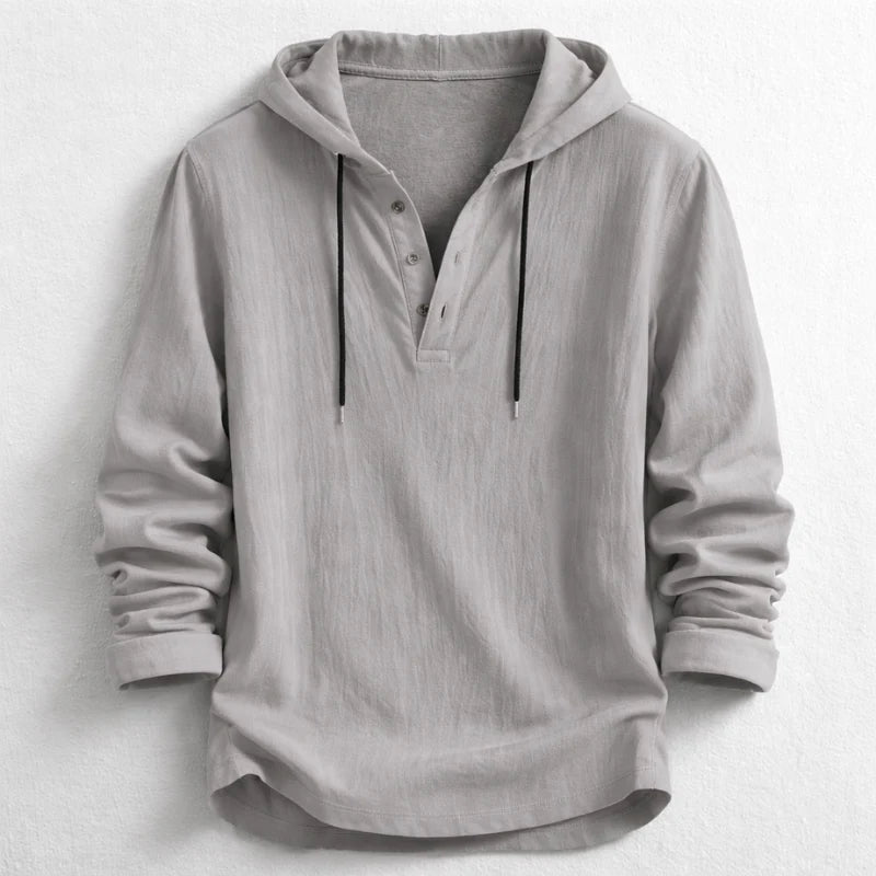 Cotton Linen Hooded Shirt
