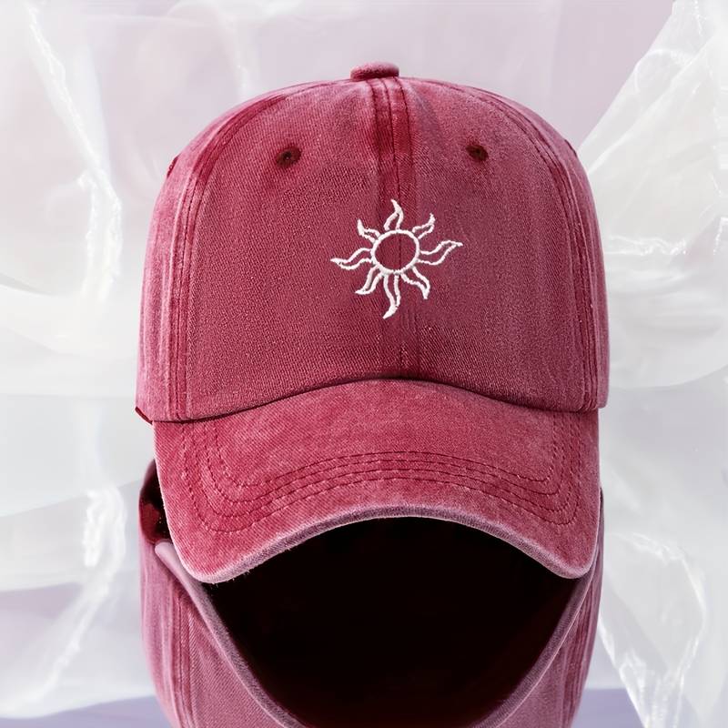 Embroidered Sun Cap