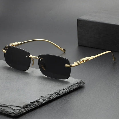 Rimless Leopard Sunglasses