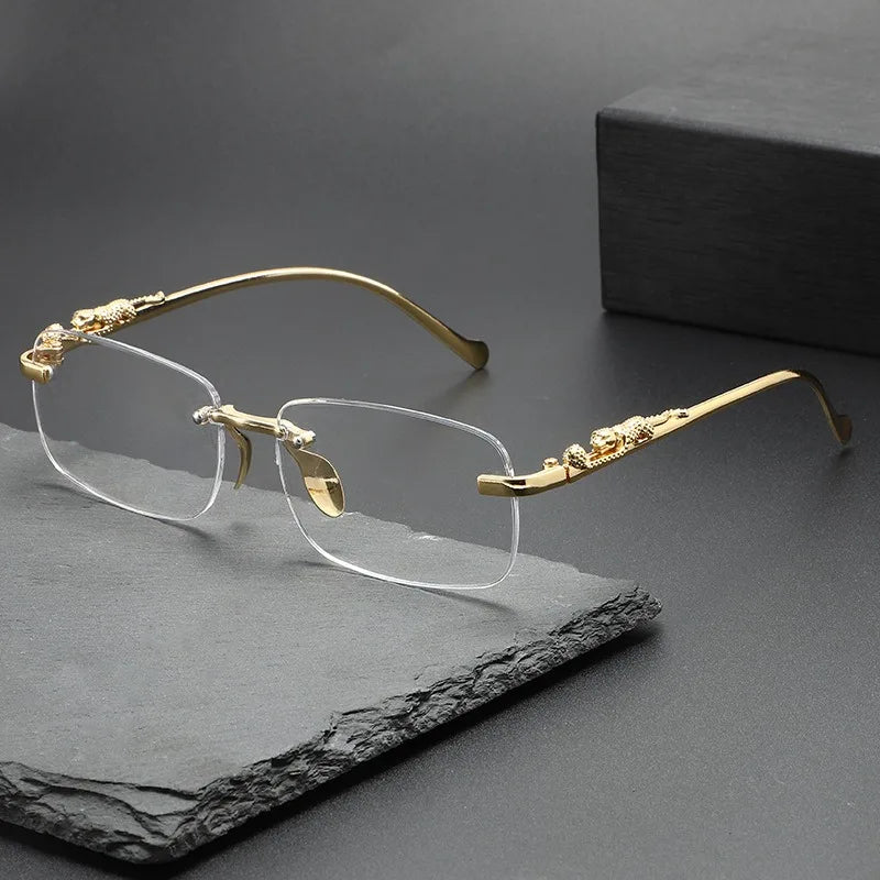 Rimless Leopard Sunglasses