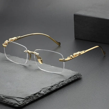Rimless Leopard Sunglasses
