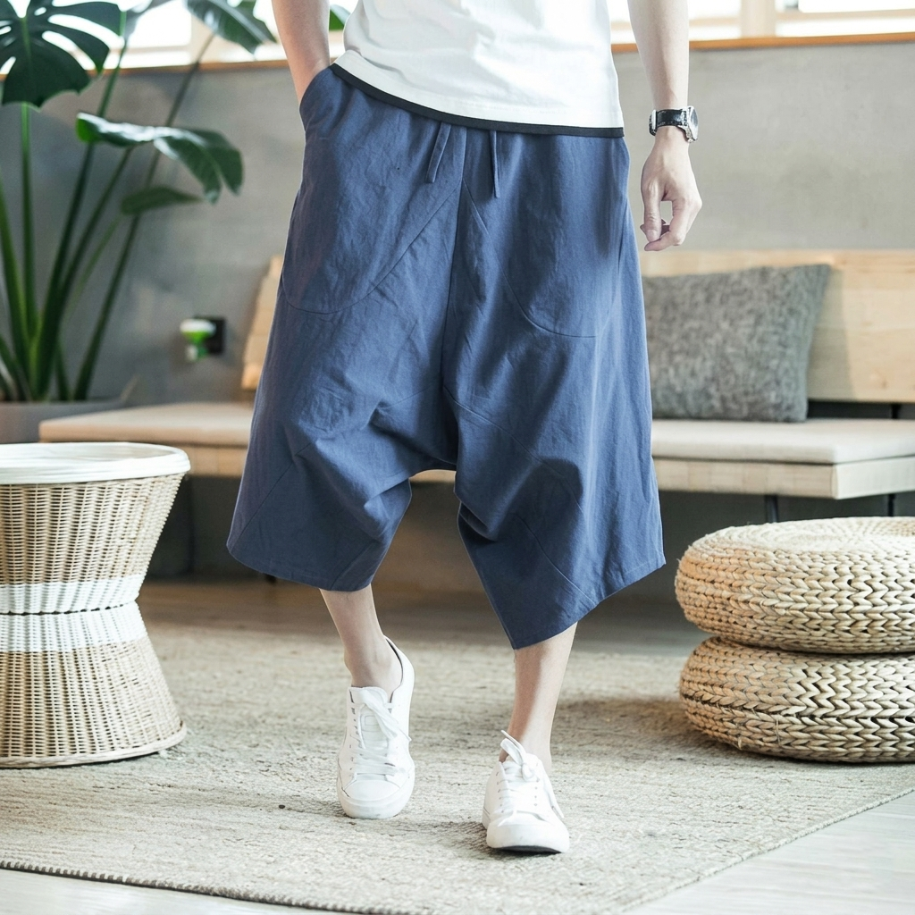 Linen Blend Casual Shorts