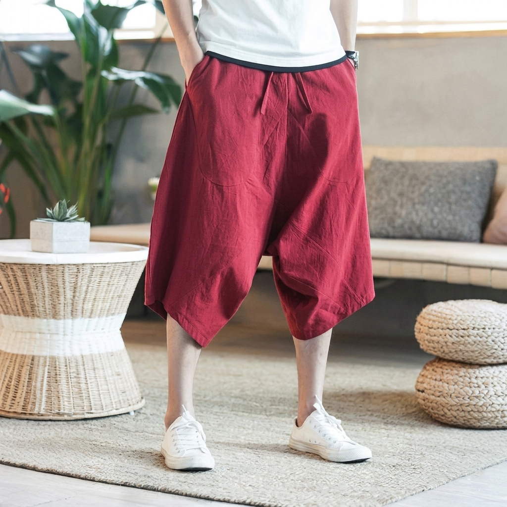 Linen Blend Casual Shorts