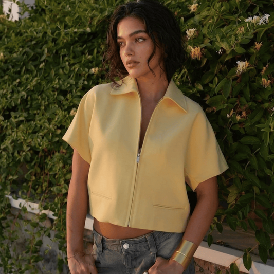 Cropped Short Sleeve Jacket