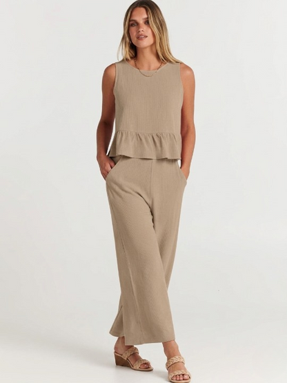 Cotton-linen Two Piece Set