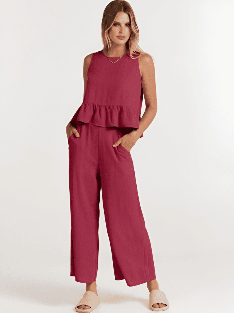 Cotton-linen Two Piece Set