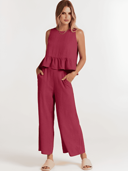 Cotton-linen Two Piece Set