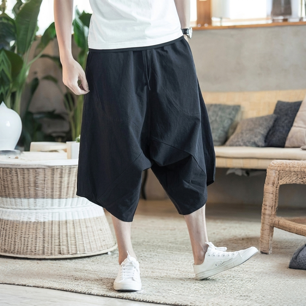 Linen Blend Casual Shorts