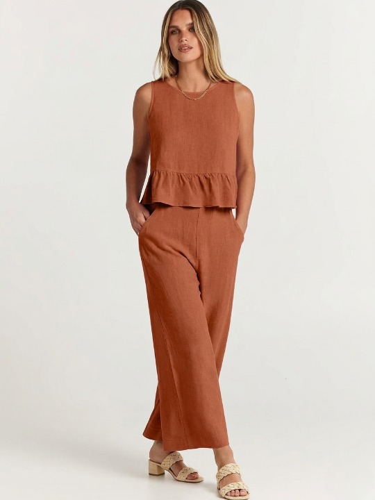 Cotton-linen Two Piece Set