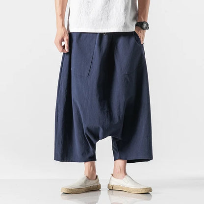 Drop-crotch Harem Pants