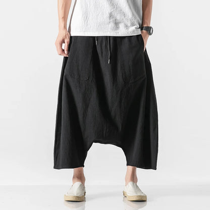 Drop-crotch Harem Pants