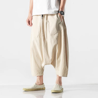 Drop-crotch Harem Pants