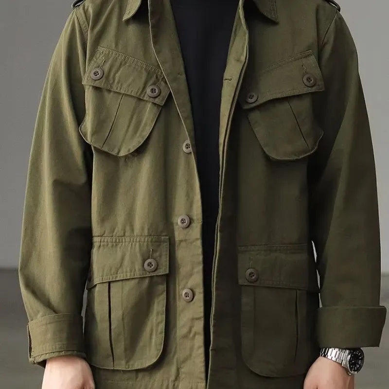 Multi-Pocket Military Jacket