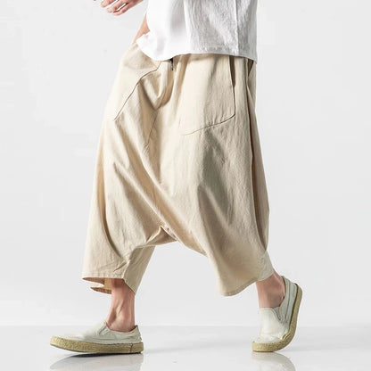 Drop-crotch Harem Pants