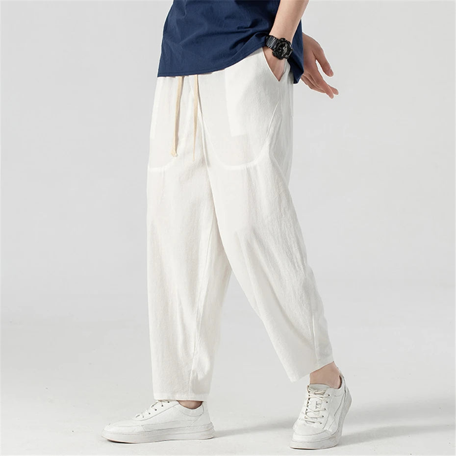 Cotton Linen Baggy Pants