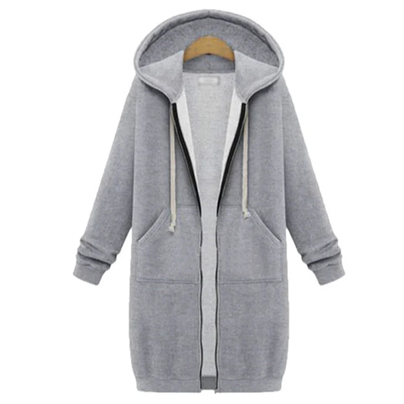 Longline Zip Hoodie