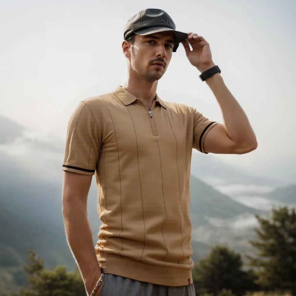 Quarter-zip Knit Polo