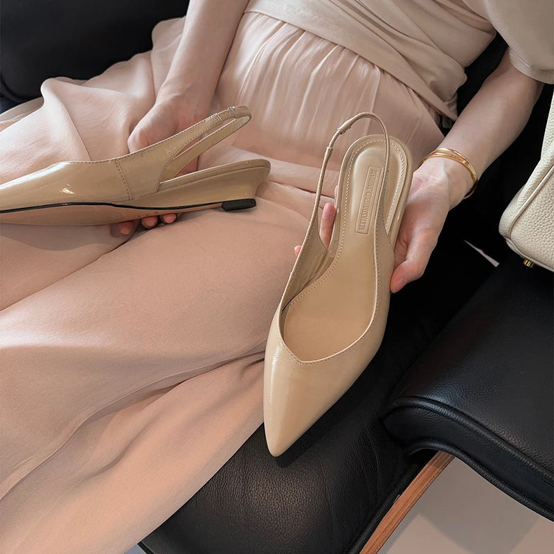 Pointed Toe Slingback Flats