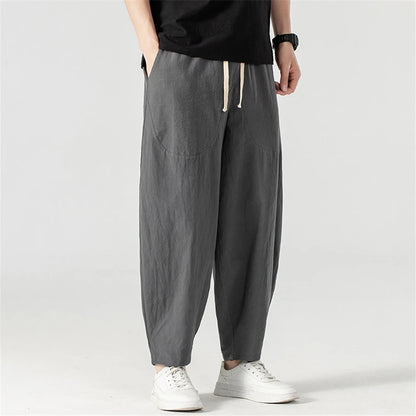 Cotton Linen Baggy Pants