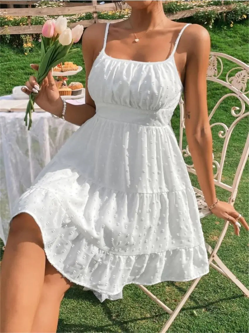 Swiss dot Mini Dress