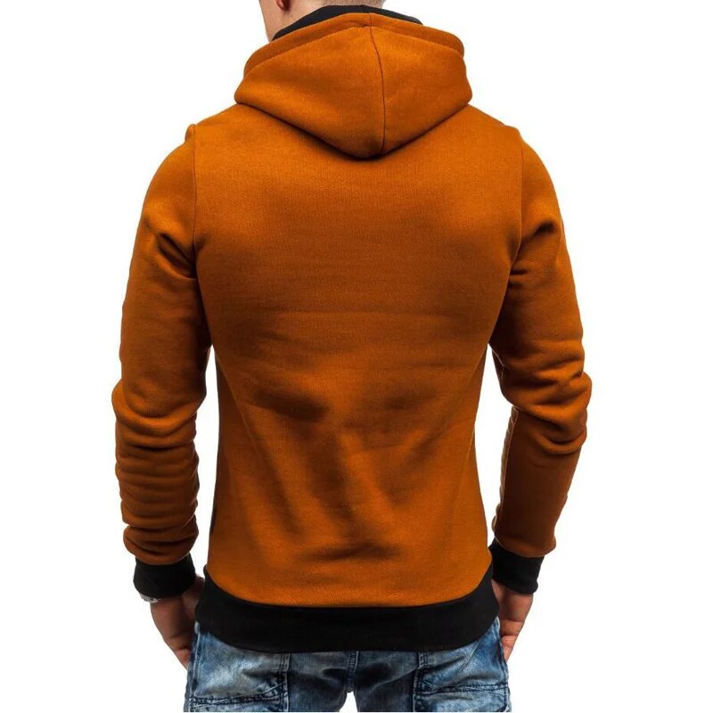 Shoulder Slant Zipper Hoodie