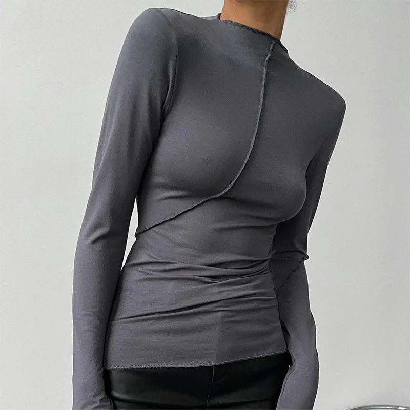 Long-Sleeve Fitted Top