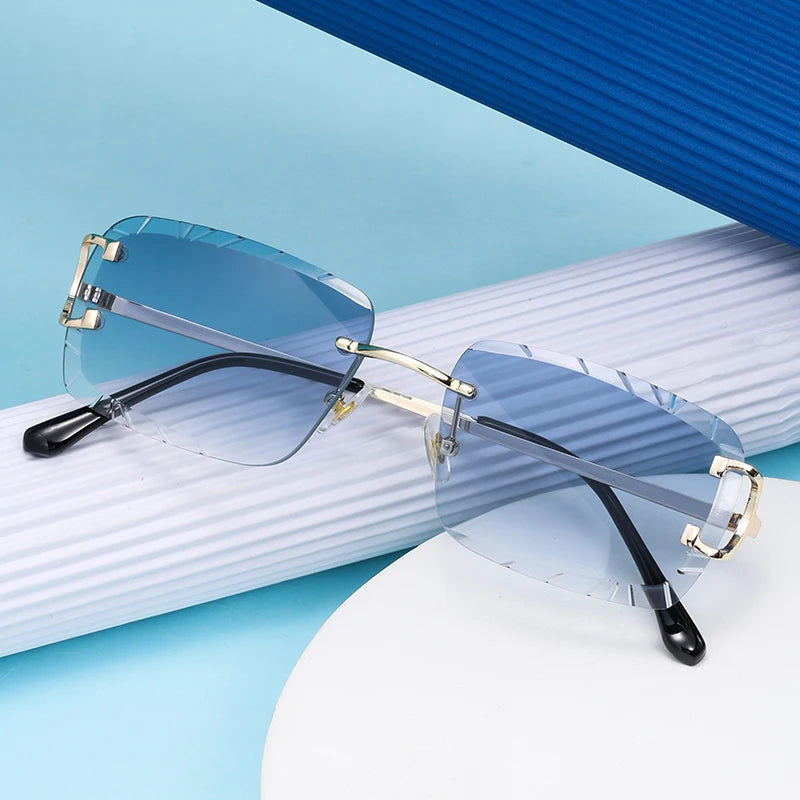 Diamond Rimless Sunglasses