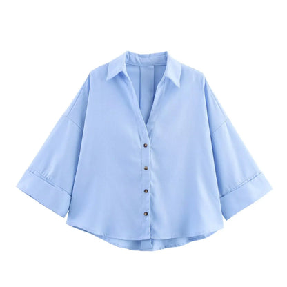 Oversized Cropped Shirt