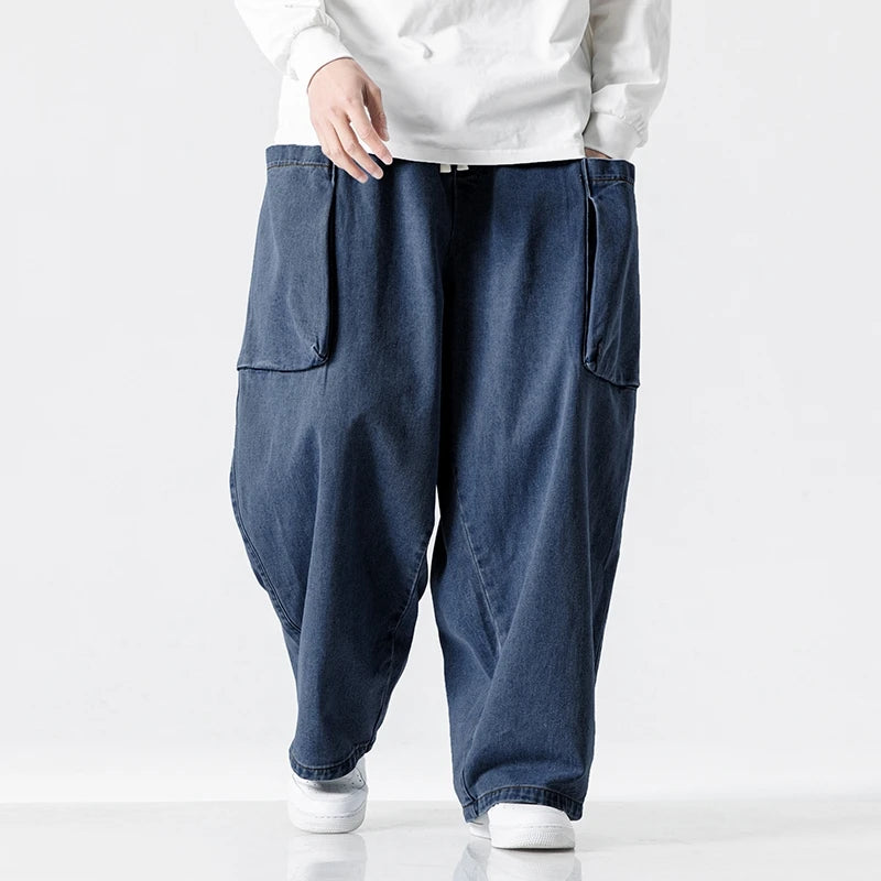 Wide-Leg Cargo Jeans