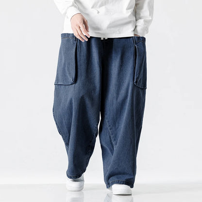 Wide-Leg Cargo Jeans