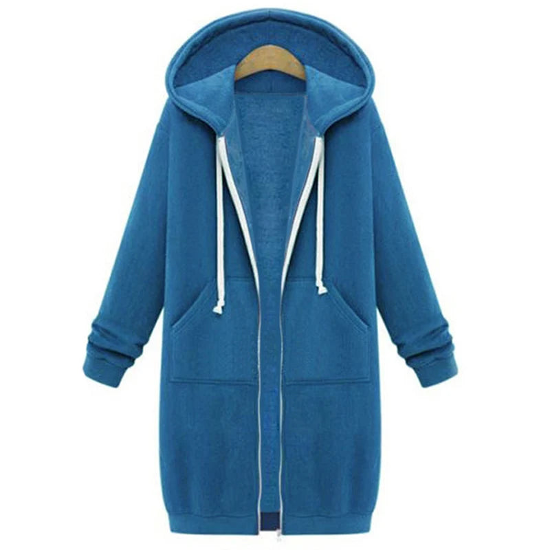 Longline Zip Hoodie