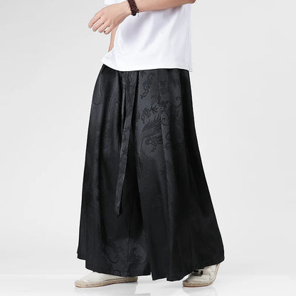 Jacquard Wide-Leg Pants