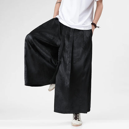 Jacquard Wide-Leg Pants
