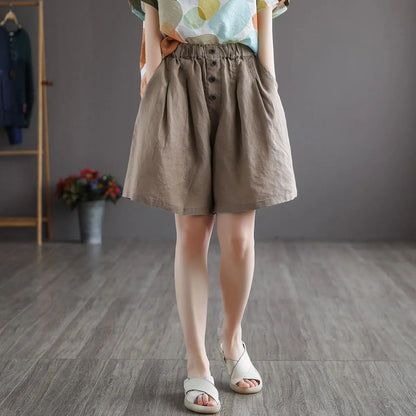 Knee-Length Cotton Shorts