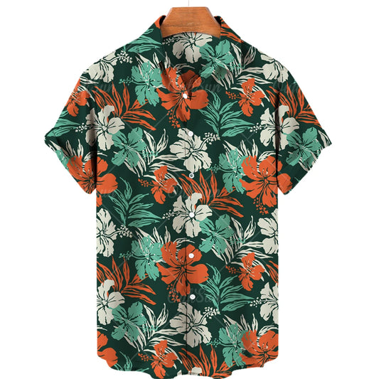 Tropical Leaf Print Shirt