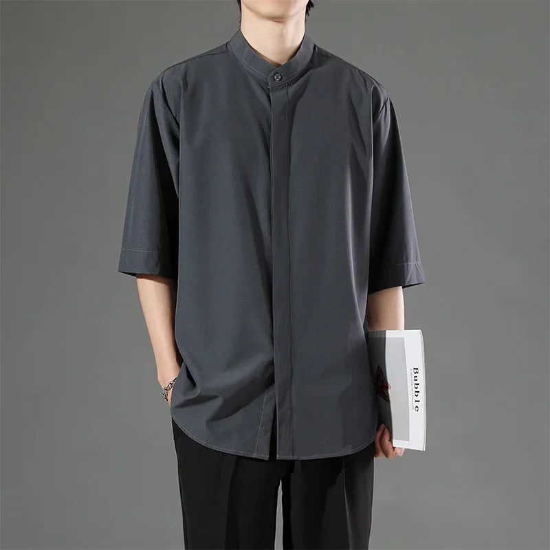 Mandarin Collar Shirt