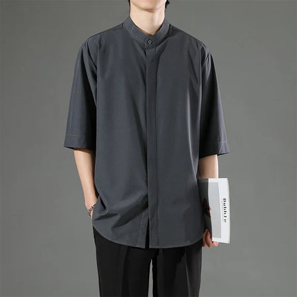 Mandarin Collar Shirt