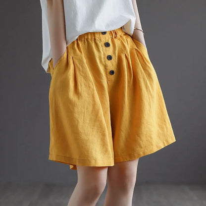 Knee-Length Cotton Shorts