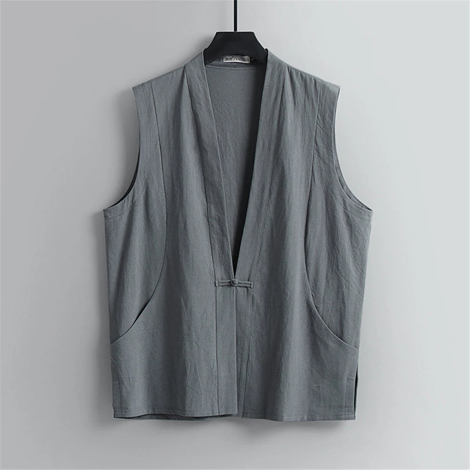 Tang frog-knot closure Vest