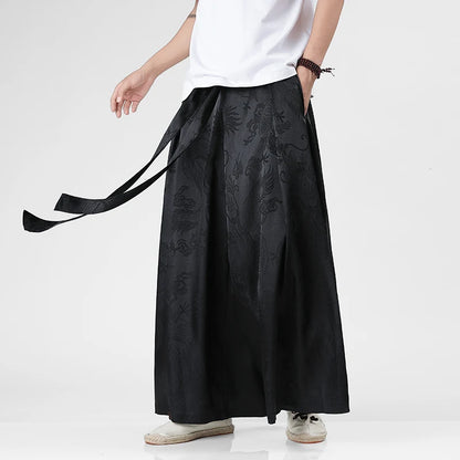 Jacquard Wide-Leg Pants