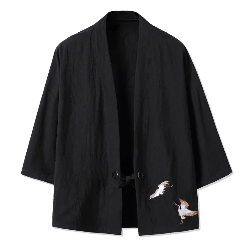 Kimono Crane Embroidery