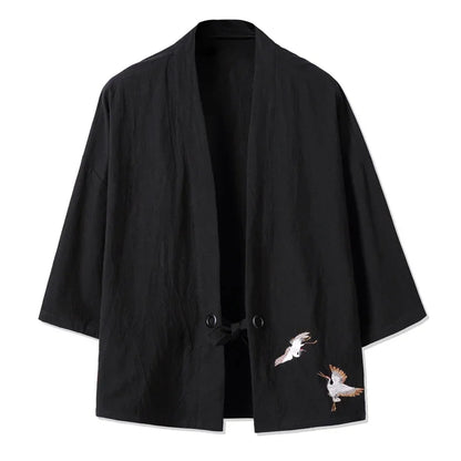 Kimono Crane Embroidery