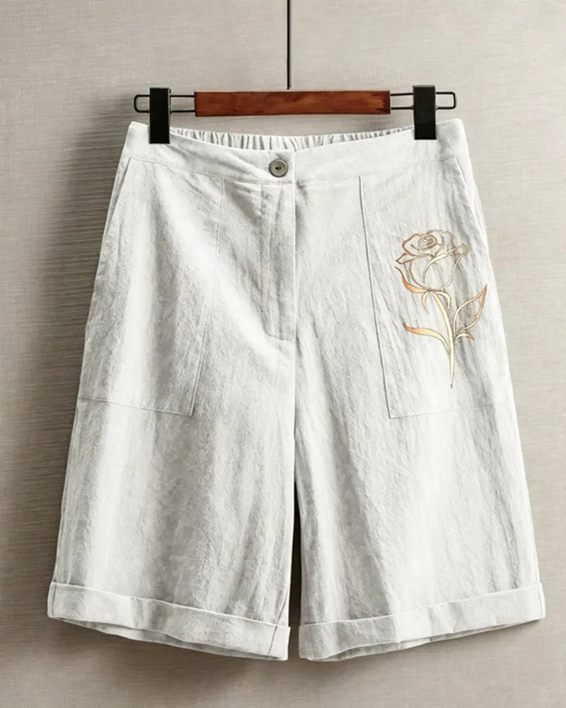 Linen Rose Shorts