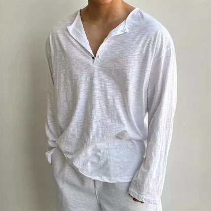 Cotton Pullover Henley